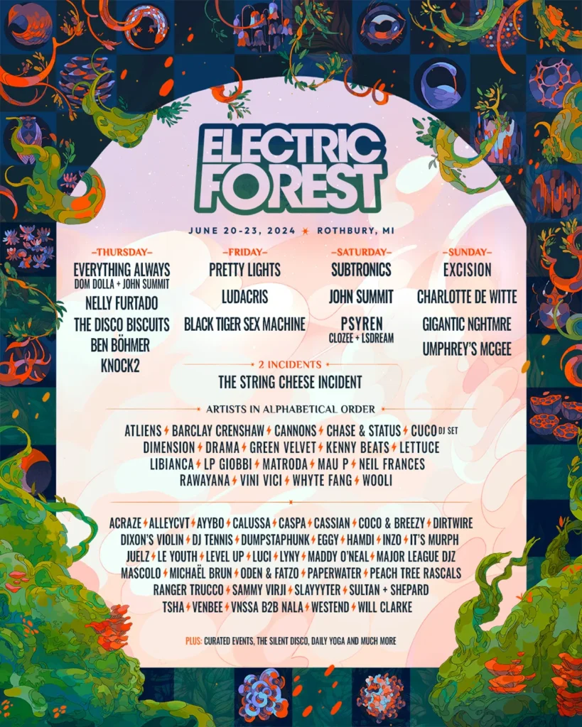 Electric Forest poster 2024 billboard